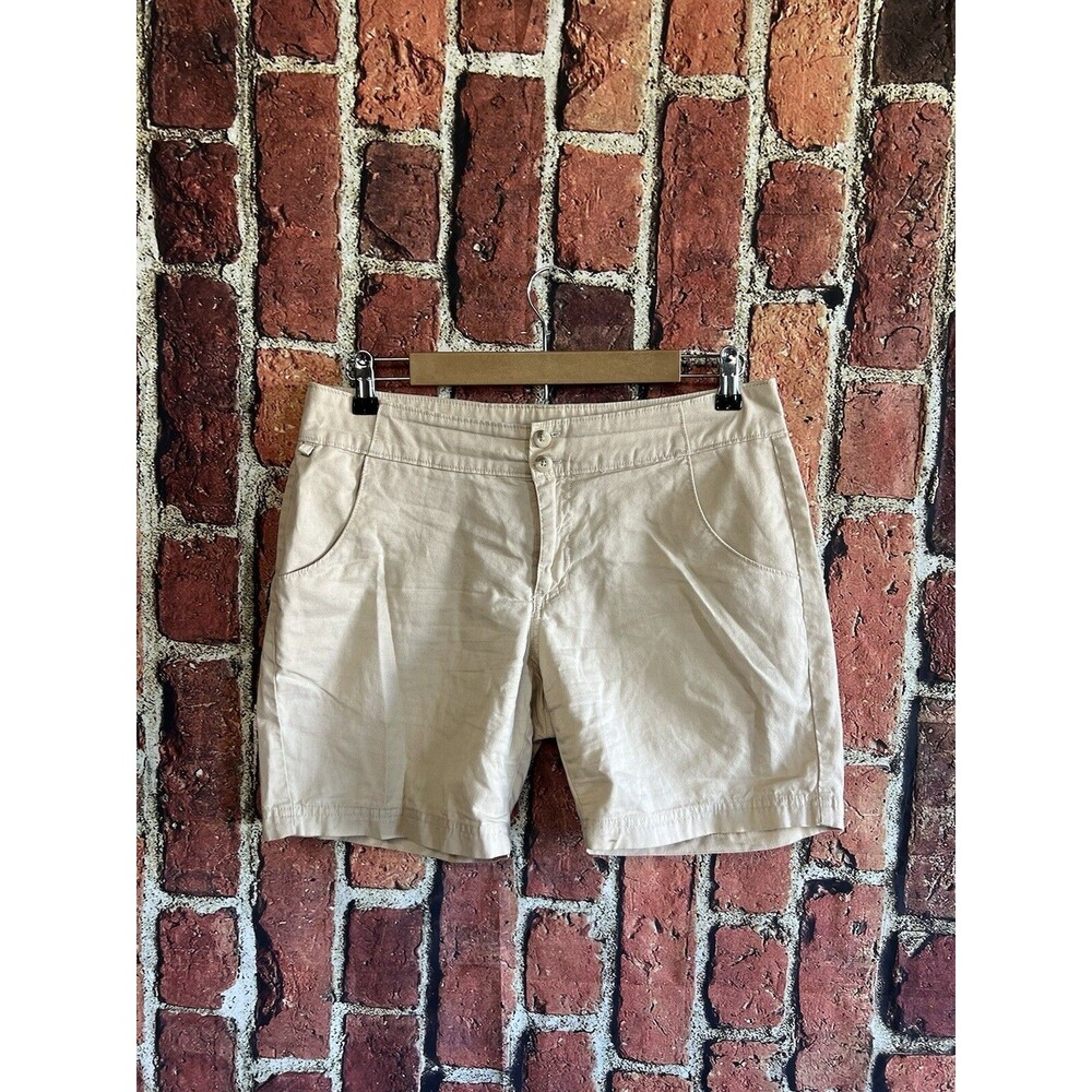 Columbia PFG Womens Khaki Omni-Shade Sun Protection Shorts Size 8 x 7'' inseam